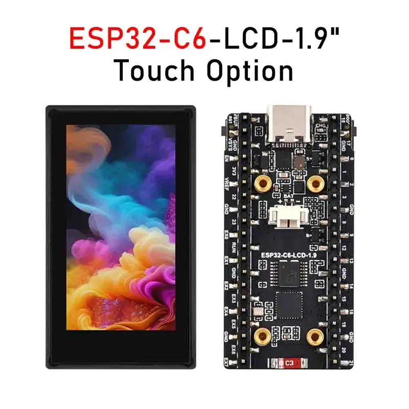 Esp32 C6 - ESP32-C6 Papan Pengembangan Layar LCD 1,9
