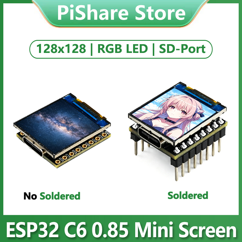 Esp32 C6 - ESP32-C6 Papan Pengembangan LCD Layar 0.85