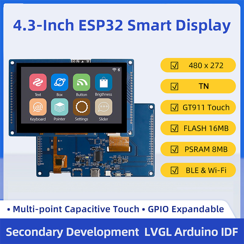 Esp32 P4 - ESP32 S3 4.3 Inci 480*272 Layar
