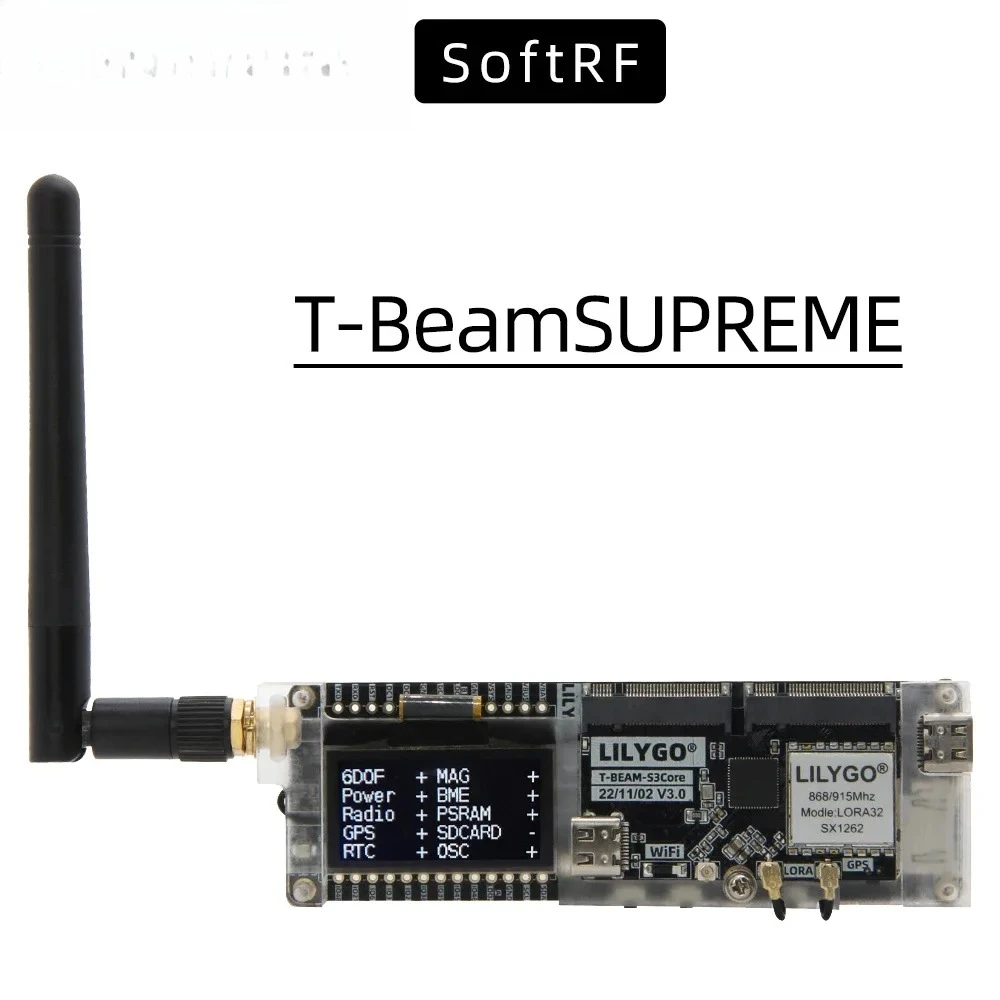 Esp32 Wifi Bluetooth Module - LILYGO SoftRF T-BeamSUPREME ESP32-S3 Papan Pengembangan
