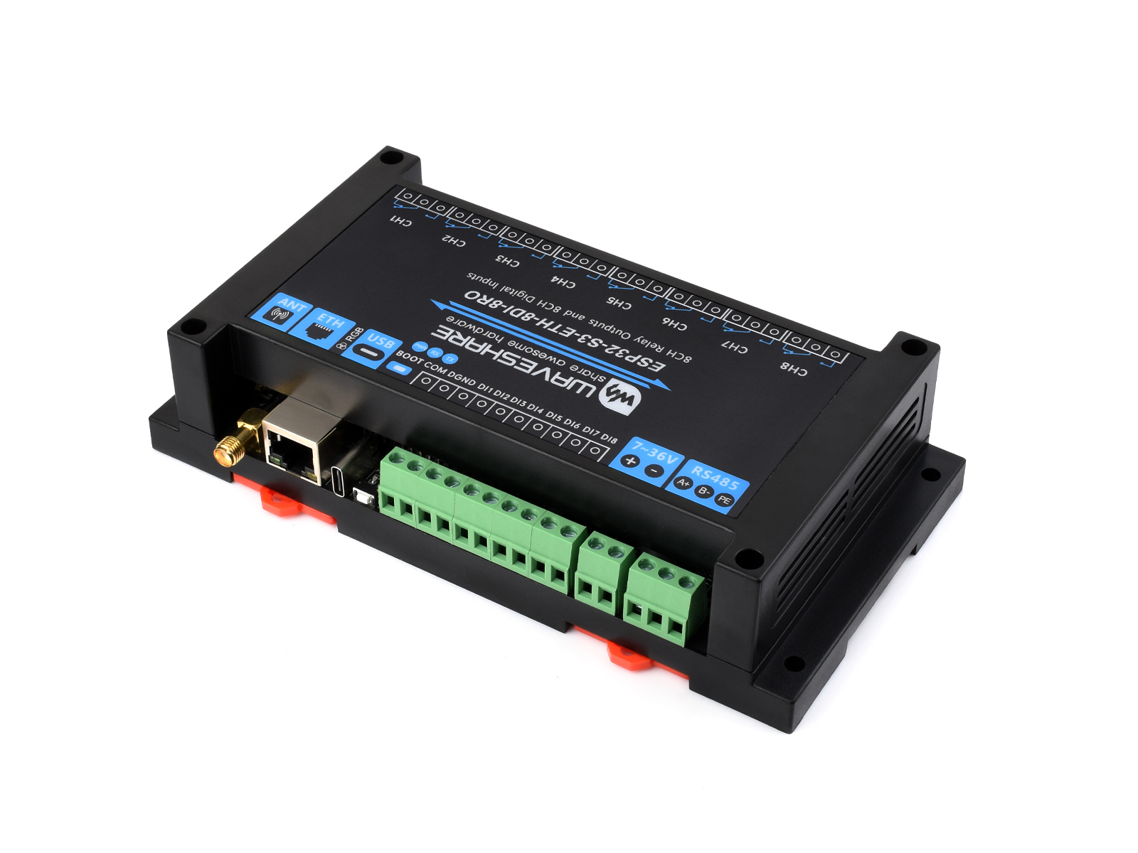 Waveshare Industri 8-Channel E - Esp32 S3 ulasan dan harga