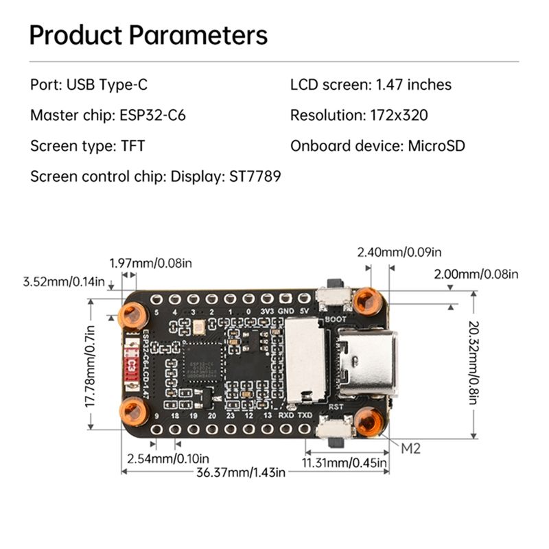 [NEW A09R!】 Esp32-C6 Papan Pen - Esp32 C6 ulasan dan harga
